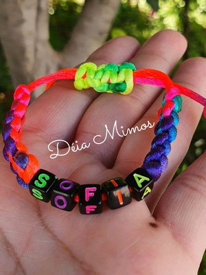 Pulseira macramê nome