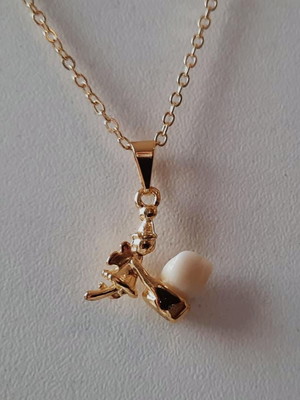 Colar fada do dente - banhado a ouro 18k