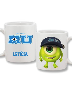 Caneca mike monstros sa universidade monstros com seu nome