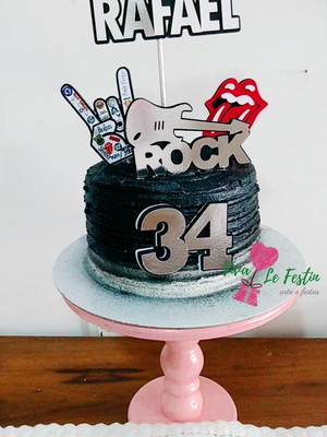 Topo de bolo - rolling s.t.o.n.e.s - rock n roll