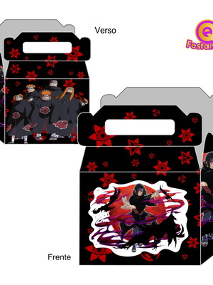 10 caixas maleta akatsuki com aplique 3d