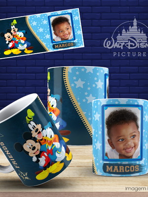 Lembrancinha caneca de polímero disney (com foto)