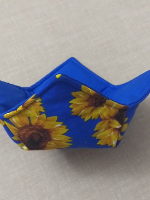Porta bowl azul com girassois