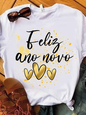 Camiseta feliz ano novo