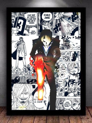 Quadro decorativo sanji one piece