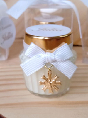 Kit 10 lembrança vela aromática batizado crisma eucaristia