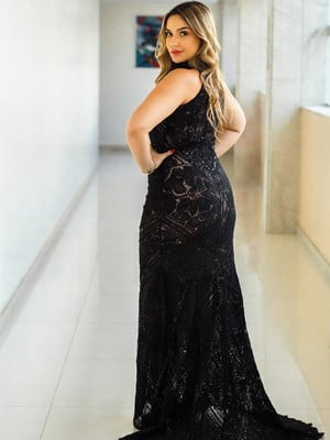 Vestido em renda renascença