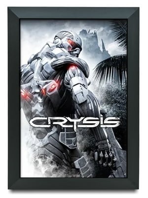 Quadro decorativo gamer crysis geek nerd pc quarto 33x24cm