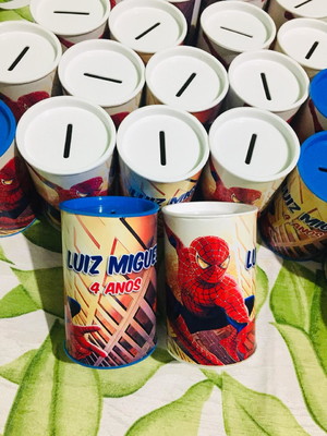 Cofrinho personalizado homem aranha
