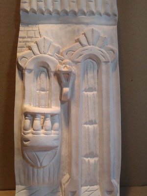 Escultura portal novo imagem de parede para pintar em gesso