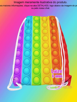 Mochilinha personalizada pop it
