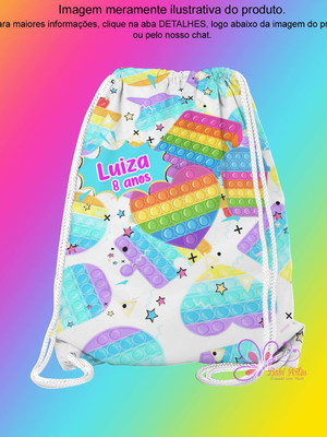 Mochilinha personalizada pop it