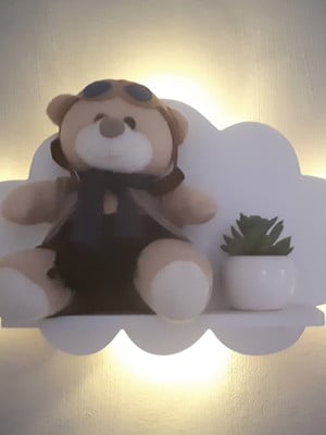 Decoração maternidade nuvem prateleira com luz de led