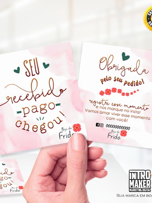 1000 cartão de agradecimento personalizado -250g