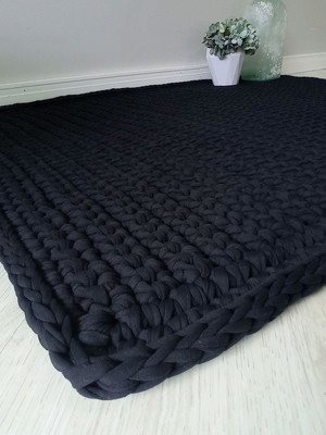 Tapete 1,40 x 2,00 mt retangular crochê fio de malha