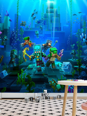 Painel adesivo de parede minecraft 3d