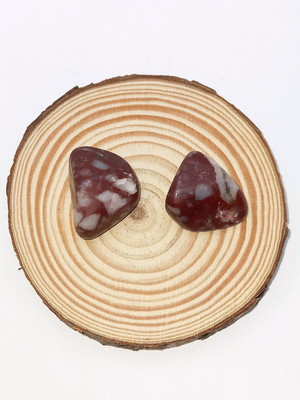 Jaspe vermelho com quartzo (2 unidades)