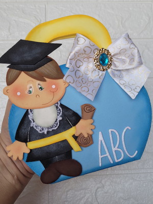 6 lembrancinha formatura abc menino