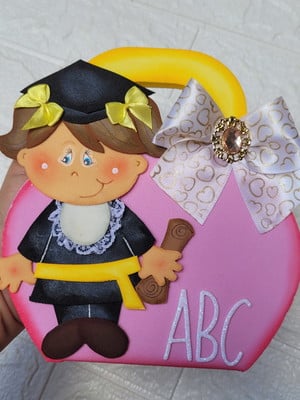 6 lembrancinhas formatura abc menina