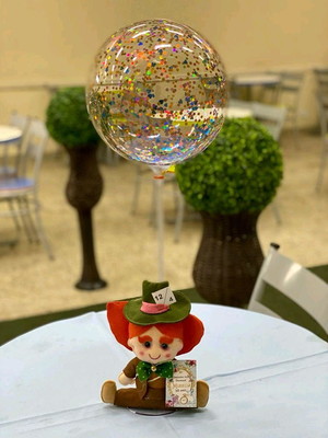 Centro de mesa alice no país das maravilhas