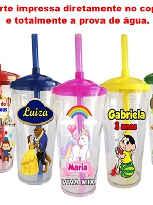 Copo twister personalizado 400ml lembrança princesa sofia