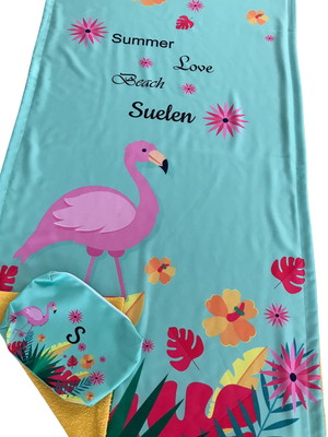 Toalhas de praia personalizadas com necessaire