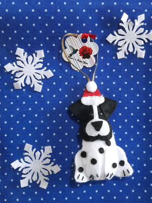 Enfeite de natal cachorrinho srd