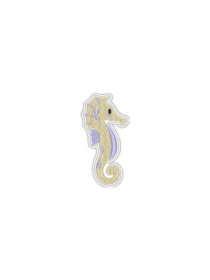 Patch bordado termocolante cavalo marinho - modelo1
