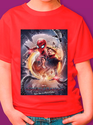 Camiseta infantil homem aranha - sem volta pra casa