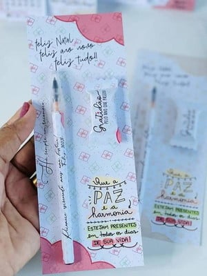 Lembrancinha de ano novo caneta personalizada com nome