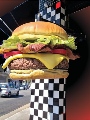 Não é comida - escultura - sinalização fast food - hambúrgão