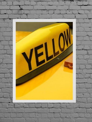 Quadro decorativo taxi yellow