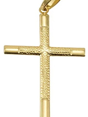 Pingente cruz folheado a ouro 18k