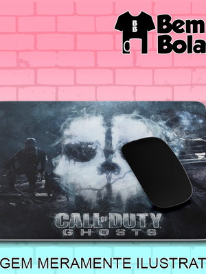 Mousepad call of duty capa ghosts game jogo retangular