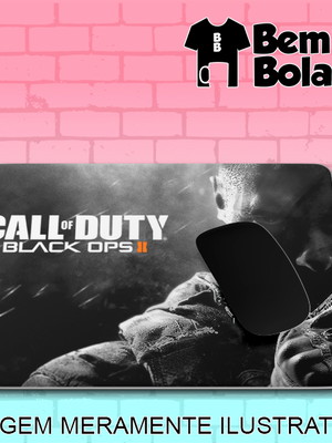 Mousepad call of duty black ops 2 capa jogo retangular