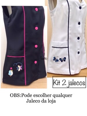 Kit 2 jalecos ( pode escolher qualquer jaleco da loja)