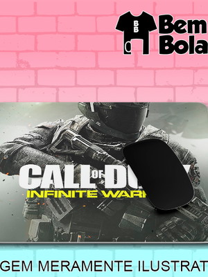 Mousepad call of duty infinite warfare capa jogo retangular