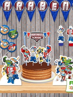 Kit festa m transformers rescue bots