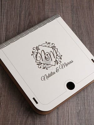 Caixa fotografia fotografo mdf para pendrive fotos impressas