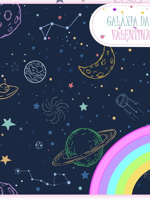 Livro do bebê - galáxia menina