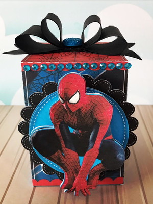 Caixa cubo homem aranha