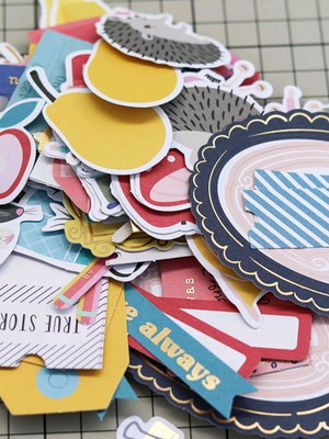 Die cuts com foil - natureza mágica (154 peças)