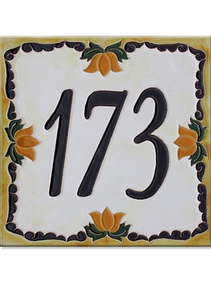 Número de casa personalizado no azulejo
