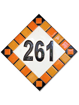 Número em azulejos para residência