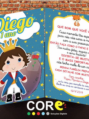 Plaquinha de mesa pequeno príncepe
