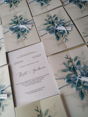 Convite de casamento vegetal