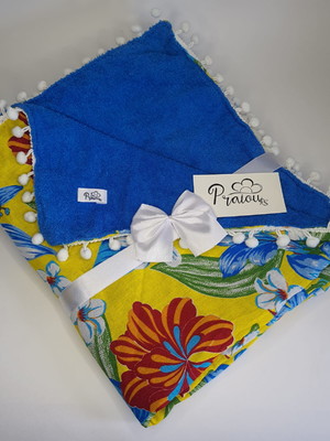Canga floral azul royal
