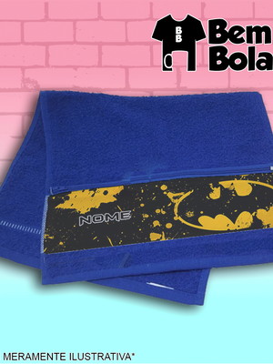 Toalha batman símbolo morcego personalizada com nome