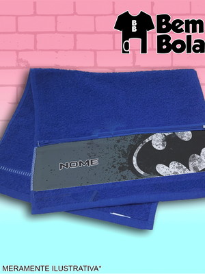 Toalha batman desenho morcegos personalizada com nome