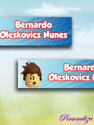 Mini etiqueta para lápis roblox
